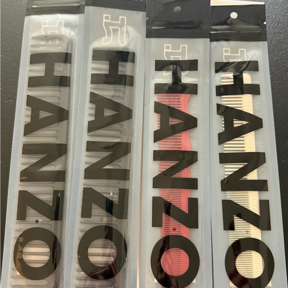 Hair Comb Set - Black, Pink, White